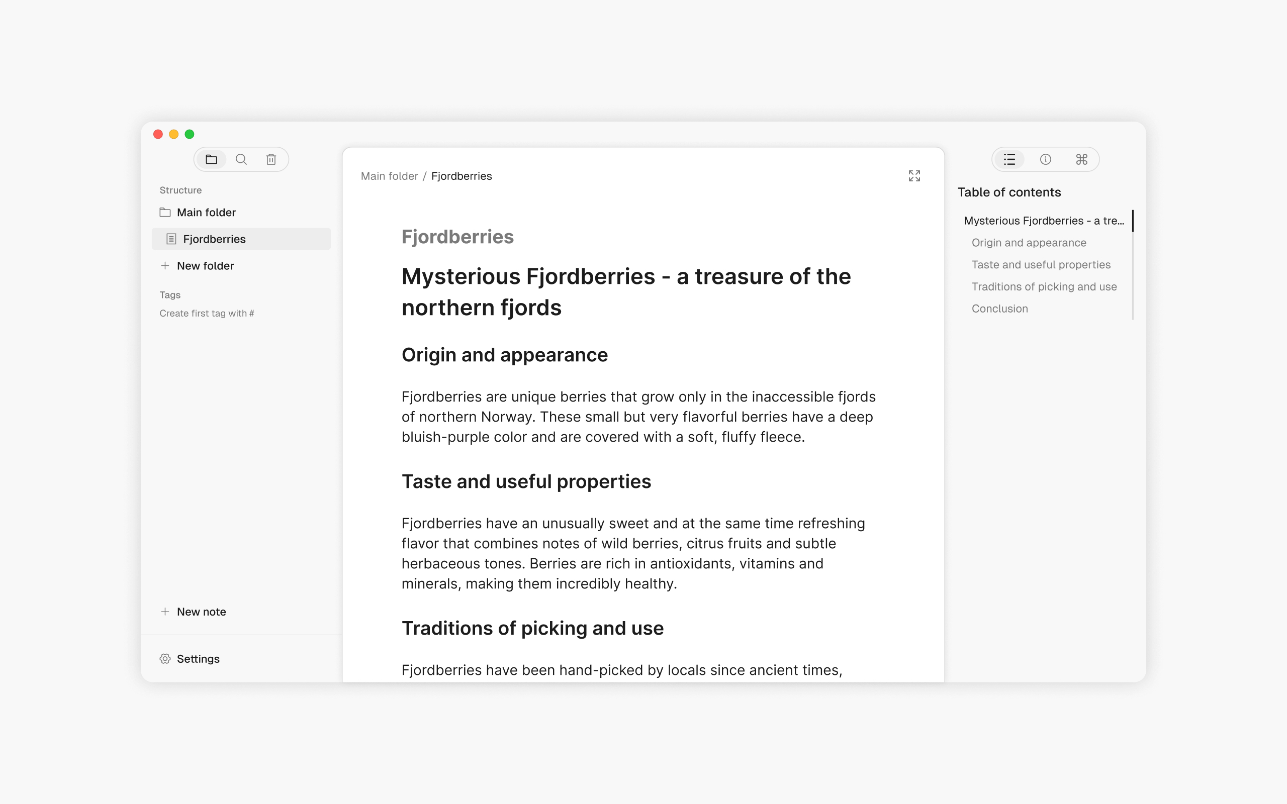 App for writers (in progress)